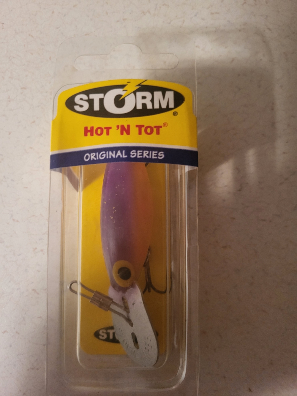 Vintage Storm Hot ‘N Tot Pink-White /Green-Purple Back New in Box Fishing Lures